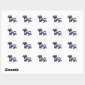 Eenvoudig Ram Sky Design Ronde Sticker (Vel)