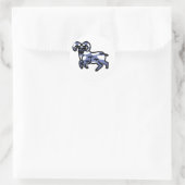 Eenvoudig Ram Sky Design Ronde Sticker (Tas)