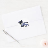 Eenvoudig Ram Sky Design Ronde Sticker (Envelop)