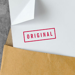 Eenvoudig Rand Vet Rood Origineel Zelfinktende Stempel