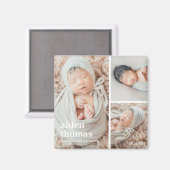 Eenvoudig raster van drie gepersonaliseerde fotoma magneet (Voorkant / Achterkant)