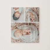 Eenvoudig raster van drie gepersonaliseerde fotopu legpuzzel (Verticaal)