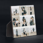 Eenvoudig raster van negen aangepaste kleur bureau fotoplaat<br><div class="desc">Pas je gewoon aan met jouw tekst en foto's en creëer een cadeautje voor jezelf of iemand van wie je houdt! De achtergrondkleur kan in om het even welke kleur van uw keus worden veranderd!</div>