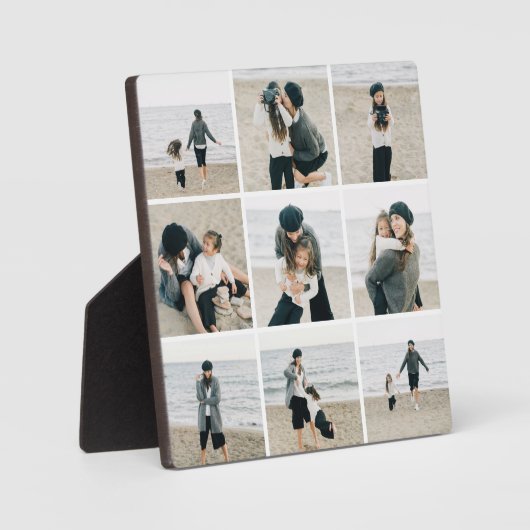 Eenvoudig raster van negen aangepaste kleur bureau fotoplaat (Voorkant)