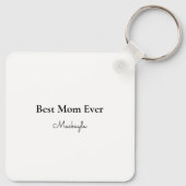 Eenvoudig raster van negen aangepaste kleur foto S Sleutelhanger (Achterkant)