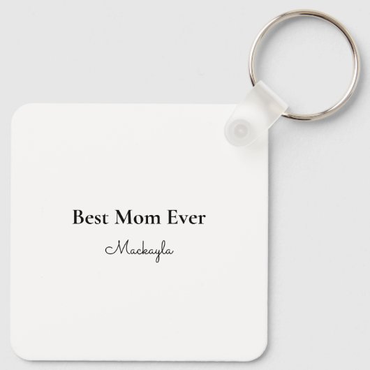 Eenvoudig raster van negen aangepaste kleur foto S Sleutelhanger (Achterkant)