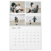 Eenvoudig raster van vier (48 foto's) aangepaste k kalender (Feb 2027)