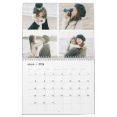 Eenvoudig raster van vier (48 foto's) aangepaste k kalender (Mar 2026)