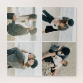 Eenvoudig raster van vier gepersonaliseerde fotopu legpuzzel (Horizontaal)