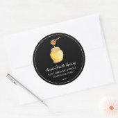 Eenvoudig rauw honinglabel ronde sticker (Envelop)