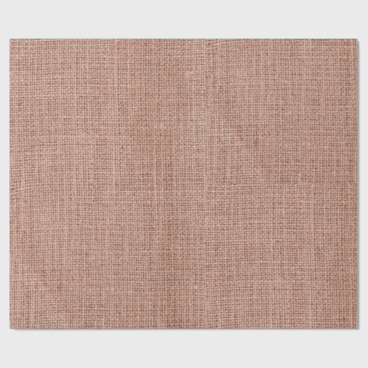 Eenvoudig realistisch Burlap Rustic Feminine Blush Cadeaupapier (Vlak)