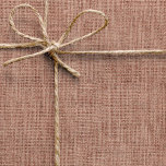 Eenvoudig realistisch Burlap Rustic Feminine Blush Cadeaupapier<br><div class="desc">Eenvoudig en bijtachtig vouwstijlpatroon. Let op: er wordt geen echte puinhoop gebruikt in dit ontwerp,  het is een digitaal bewerkte fotografie.</div>