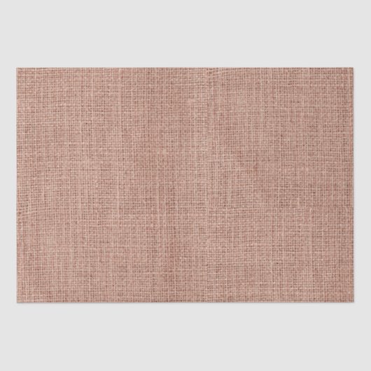 Eenvoudig realistisch Burlap Rustic Feminine Blush Tissuepapier (Voorkant)