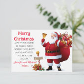 Eenvoudig recept voor Boeuf Stroganoff Kerstkaart  (Staand voorkant)