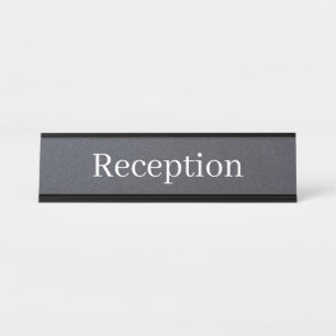 Eenvoudig Receptie Desk Naam Bord Bureau Naambordje