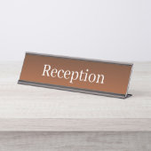 Eenvoudig Receptie Desk Naam Bord Bureau Naambordje (Voorkant)