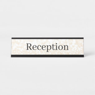 Eenvoudig Receptie Desk Naam Bord Bureau Naambordje