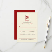 Eenvoudig rechthoek dubbel geluk Chinees huwelijk