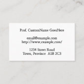 Eenvoudig, rechtsprofessioneel Visitekaartje (Achterkant)