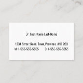 Eenvoudig, rechtsprofessioneel Visitekaartje (Achterkant)