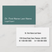 Eenvoudig, rechtsprofessioneel Visitekaartje (Voorkant / Achterkant)