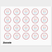Eenvoudig Red Blue Whimsical Red Gingham Treat Ronde Sticker (Vel)
