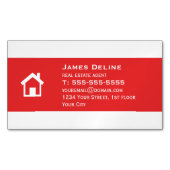 Eenvoudig Red House onroerend goed Visitekaartje Magneet (Voorkant)