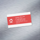 Eenvoudig Red House onroerend goed Visitekaartje Magneet (Voorbeeld)