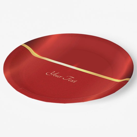 Eenvoudig Red Paper-Bord Papieren Bordje (Gekanteld)