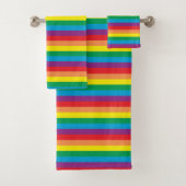 Eenvoudig regenboogpatroon bad handdoek (Insitu)