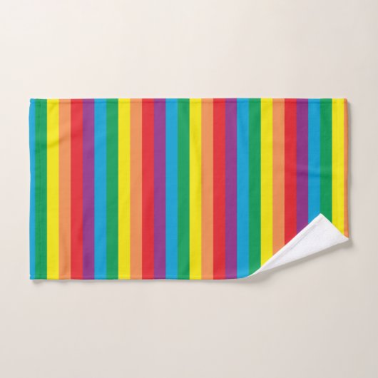 Eenvoudig regenboogpatroon bad handdoek (Handdoek)