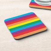 Eenvoudig regenboogpatroon bier onderzetter (Linkerzijde)