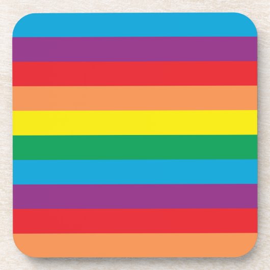 Eenvoudig regenboogpatroon bier onderzetter (Voorkant)