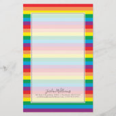 Eenvoudig regenboogpatroon briefpapier (Voorkant)