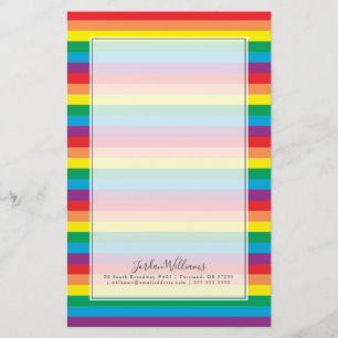 Eenvoudig regenboogpatroon briefpapier