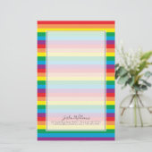 Eenvoudig regenboogpatroon briefpapier (Staand voorkant)