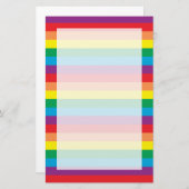 Eenvoudig regenboogpatroon briefpapier (Voorkant / Achterkant)