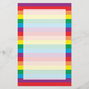 Eenvoudig regenboogpatroon briefpapier