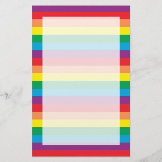 Eenvoudig regenboogpatroon briefpapier (Voorkant)