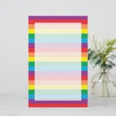 Eenvoudig regenboogpatroon briefpapier (Staand voorkant)