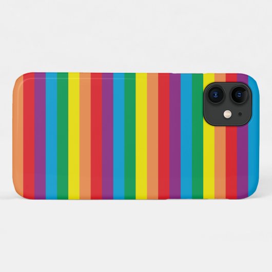 Eenvoudig regenboogpatroon Case-Mate iPhone case (Achterkant (horizontaal))