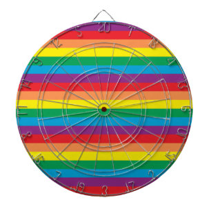 Eenvoudig regenboogpatroon dartbord