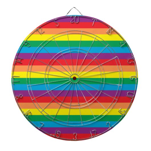 Eenvoudig regenboogpatroon dartbord (Voorkant)