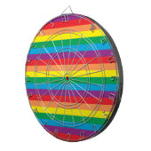 Eenvoudig regenboogpatroon dartbord (Voorkant Rechts)