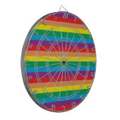 Eenvoudig regenboogpatroon dartbord (Voorkant Links)
