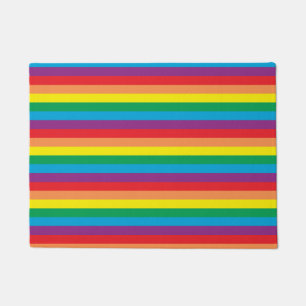 Eenvoudig regenboogpatroon deurmat