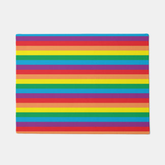 Eenvoudig regenboogpatroon deurmat