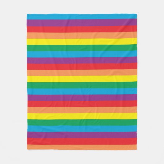 Eenvoudig regenboogpatroon fleece deken (Voorkant)
