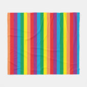 Eenvoudig regenboogpatroon fleece deken (Voorkant (Horizontaal))