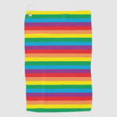 Eenvoudig regenboogpatroon golfhanddoek (Voorkant)
